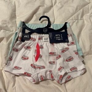 GAP Baby 3-Pack Boxer Briefs - White, Red & Light Blue